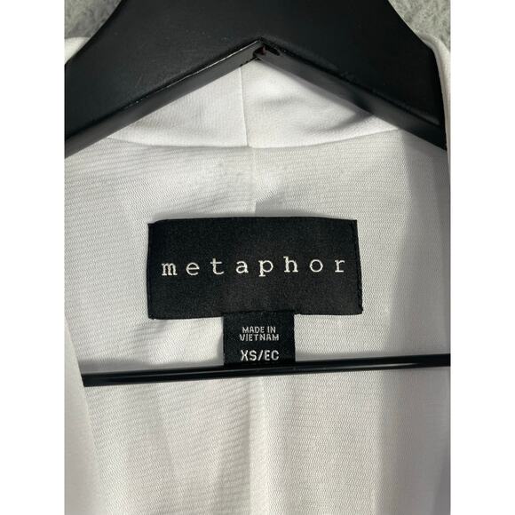 Metaphor White Draped‎ Waterfall Open Jacket Women’s XS Lightweight Blazer - Picture 6 of 11